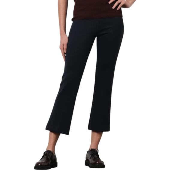 Avenue Montaigne Leo Navy Crop Flare Pull On Pants 2 - Picture 1 of 8